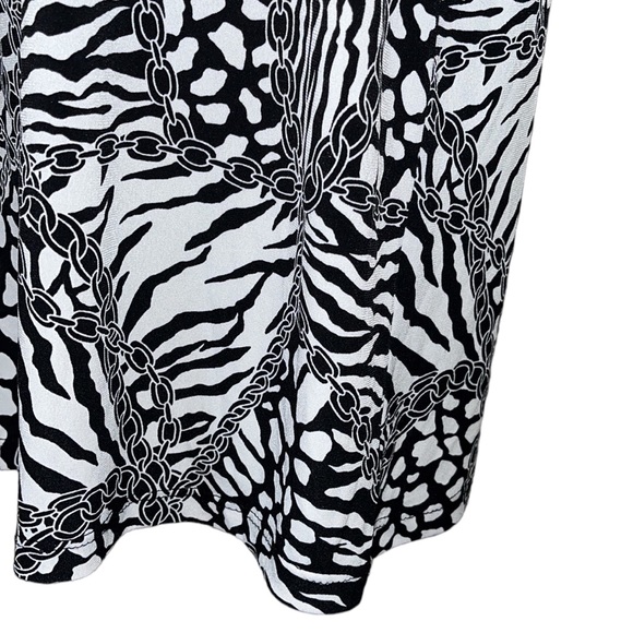 LAURA ASHLEY Animal Print/Chains Dressy Tank Top~L - Picture 3 of 5